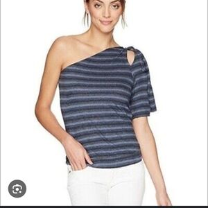 Lucky Brand Single Shoulder Striped Top